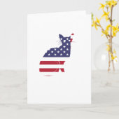 7月4日7月4日猫の独立記念日 カード (黄色い花)