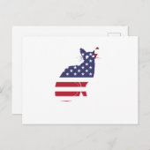 7月4日7月4日猫の独立記念日 ポストカード (正面/裏面)