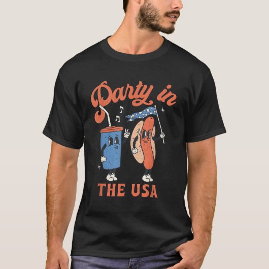 7月4日、アメリカのホットドッグPyのために Tシャツ (正面)