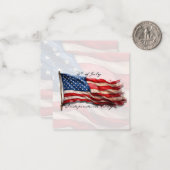 7月4日 – アメリカ国旗で祝おう ノートカード (正面/裏面インサイチュ)