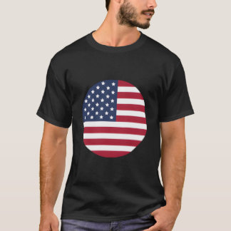 7月4日 アメリカ国旗 アメリカ愛国者ミニマリスト Tシャツ