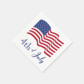 7月4日 アメリカ国旗 ナプキン スタンダードカクテルナプキン (角)