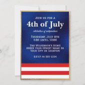 7月4日 アメリカ国旗 ブルー フォイル 招待状 (正面)