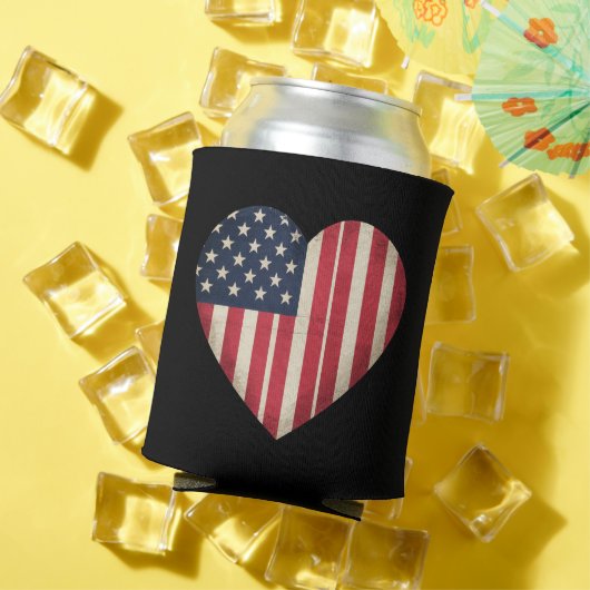 7月4日 アメリカ国旗 愛国的なUSA 星 条 缶クーラー (インサイチュ 夏)