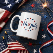 7月4日 アメリカ国旗 星 自由 コーヒーマグカップ
