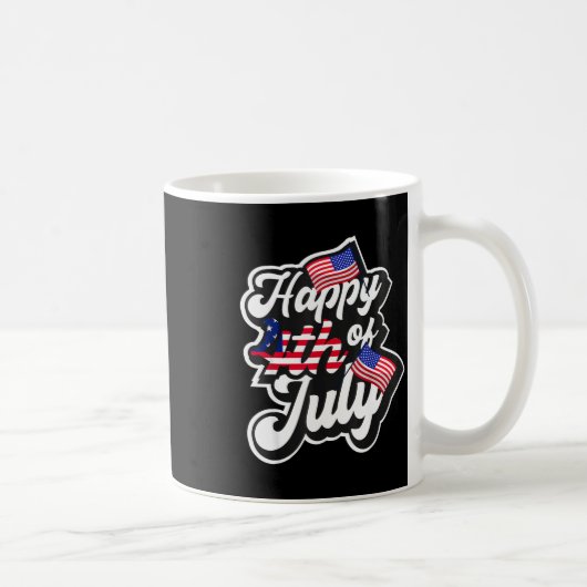 7月4日 _ アメリカ国旗 _ 独立 コーヒーマグカップ (右)