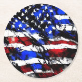 7月4日「アメリカ国旗」紙・コースター ラウンドペーパーコースター (正面)
