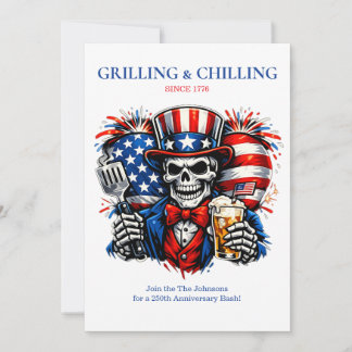 7月4日 アメリカ建国250周年BBQパーティー 招待状