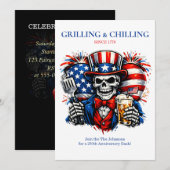 7月4日 アメリカ建国250周年BBQパーティー 招待状 (正面/裏面)