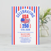 7月4日 アメリカ建国250年BBQパーティー祝賀 招待状 (スタンド正面)