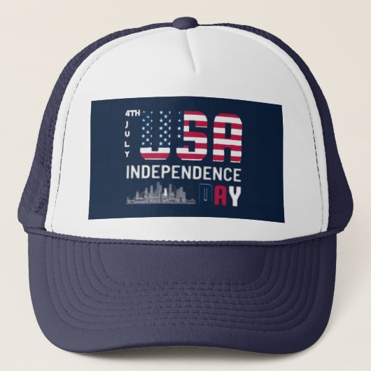 7月4日 – アメリカ独立記念日デザイン キャップ (正面)