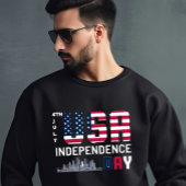 7月4日 – アメリカ独立記念日デザイン スウェットシャツ