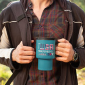 7月4日 – アメリカ独立記念日デザイン トラベルマグ