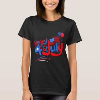 7月4日 アメリカ独立記念日 おめでとう Tシャツ