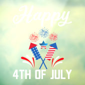 7月4日 アメリカ独立記念日 フラッグ 花火 ウィンドウサイン (シート3)