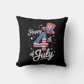 7月4日 アメリカ独立記念日 愛国 フラッグ クッション (正面)