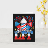 7月4日 アメリカ独立記念日 花火 おもしろ 愛国 カード (黄色い花)