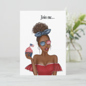 7月4日 アメリカ独立記念日 誕生日パーティー 招待状 (スタンド正面)