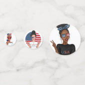 7月4日 アメリカ独立記念日 誕生日 コンフェッティ (裏面)