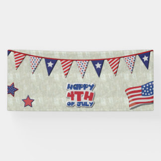 7月4日 アメリカ生誕祭おめでとう 横断幕