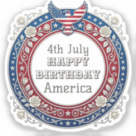 7月4日 アメリカ生誕祭 パトリオティックイーグル シール