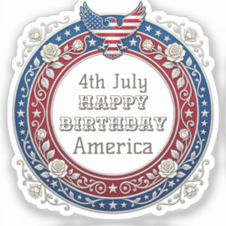 7月4日 アメリカ生誕祭 パトリオティックイーグル シール