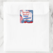 7月4日、アメリカ神の祝福 スクエアシール (バッグ)