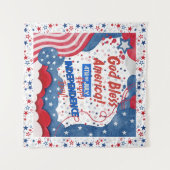 7月4日、アメリカ神の祝福 タペストリー (正面(横))