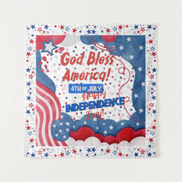 7月4日、アメリカ神の祝福 タペストリー