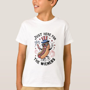 7月4日 アメリカ ウィンナー USA国旗 愛国 Tシャツ