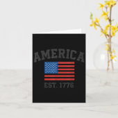 7月4日 アメリカ 米国 1776年 愛国的な アメリカ人 カード (黄色い花)