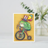 7月4日、ウシガエル三輪車&風船  シーズンポストカード (スタンド正面)