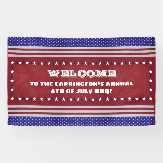 7月4日（カスタマイズ可能） 横断幕 (横)