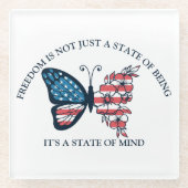 7月4日 ガラスコースター (正面)