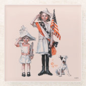 7月4日 ガラスコースター (正面)