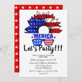 7月4日 クールでシンプルな招待状 招待状 (正面/裏面)