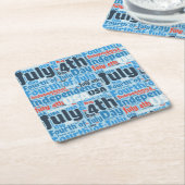 7月4日 スクエアペーパーコースター (アングル)