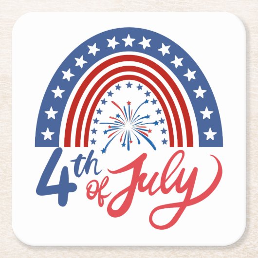 7月4日 スクエアペーパーコースター (正面)