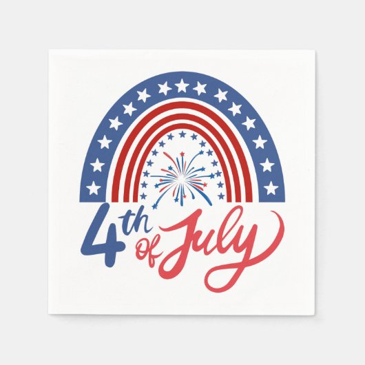 7月4日 スタンダードカクテルナプキン (正面)