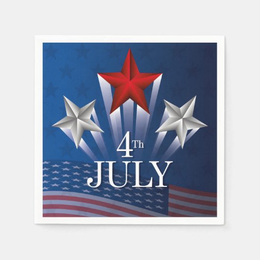 7月4日 スタンダードカクテルナプキン (正面)