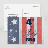 7月4日 スターズ＆ストライプス BBQ または セール ポストカード (正面/裏面)