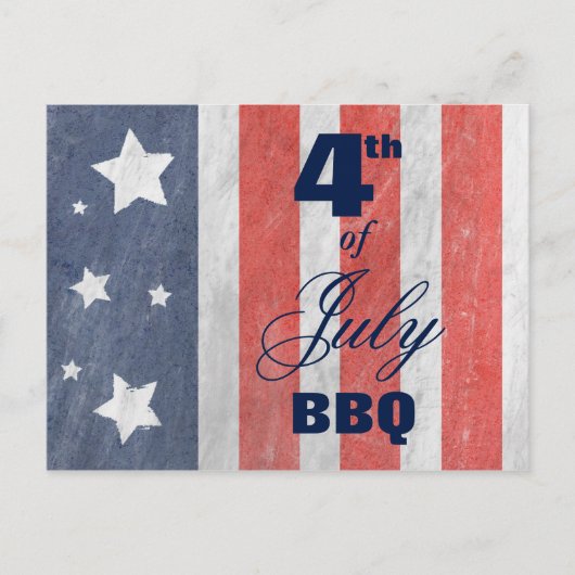 7月4日 スターズ＆ストライプス BBQ または セール ポストカード (正面)