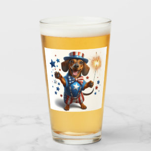 7月4日 ダックスフンド ビール タンブラーグラス