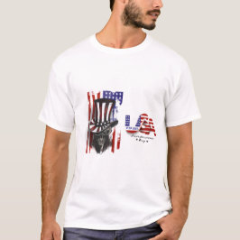 7月4日 ドクロ アンクルサム ハット Tシャツ – 愛国