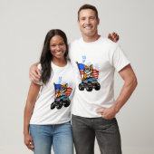 7月4日 ネコ乗りモンスター Tシャツ (ユニセックス)