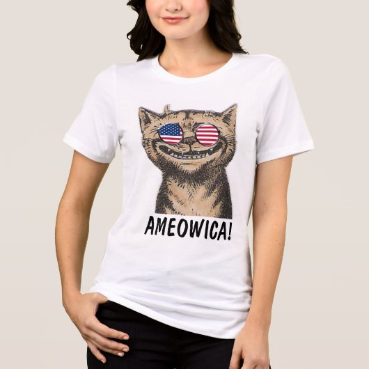 7月4日 ネコTシャツ、AMEOWICA! トライブレンドTシャツ (正面)