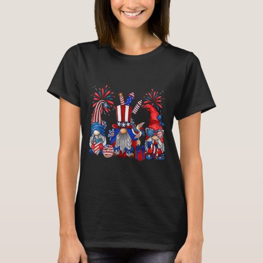 7月4日 ノーム 愛国面白い 独立 Tシャツ (正面)