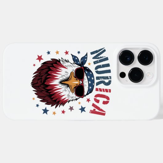 7月4日 パトリオティック ファニーイーグル アメリカ Case-Mate iPhoneケース (裏面 (横))