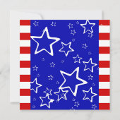 7月4日/パーティの招待状赤白青 招待状 (裏面)