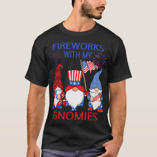 7月4日 ヒョウ柄の小人 アメリカ国旗 Tシャツ